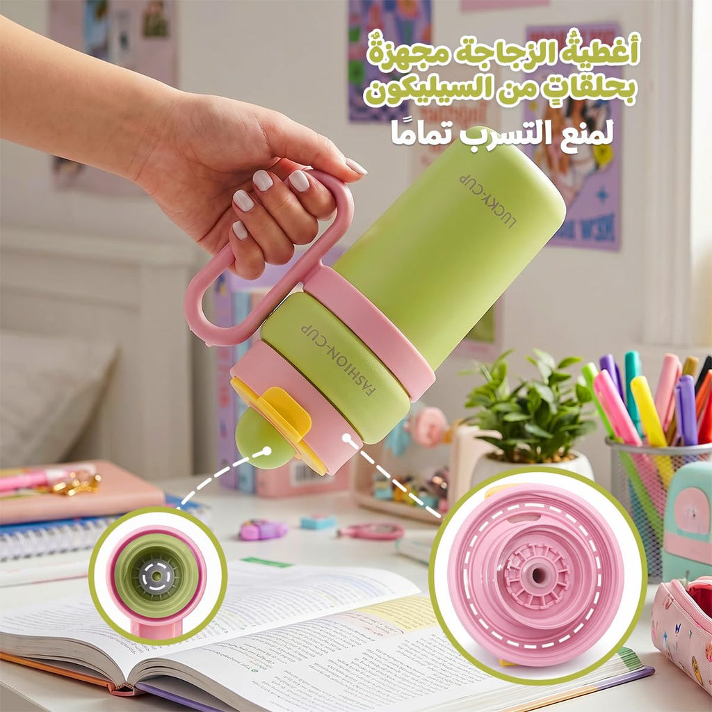 Travel Tumbler 900ml, Vacuum Insulated Stainless Steel Cup with Carry Handle and Straw Lid for Hot and Cold Drinks, Car, Office, Gym and Travel, F-1544 - image 4