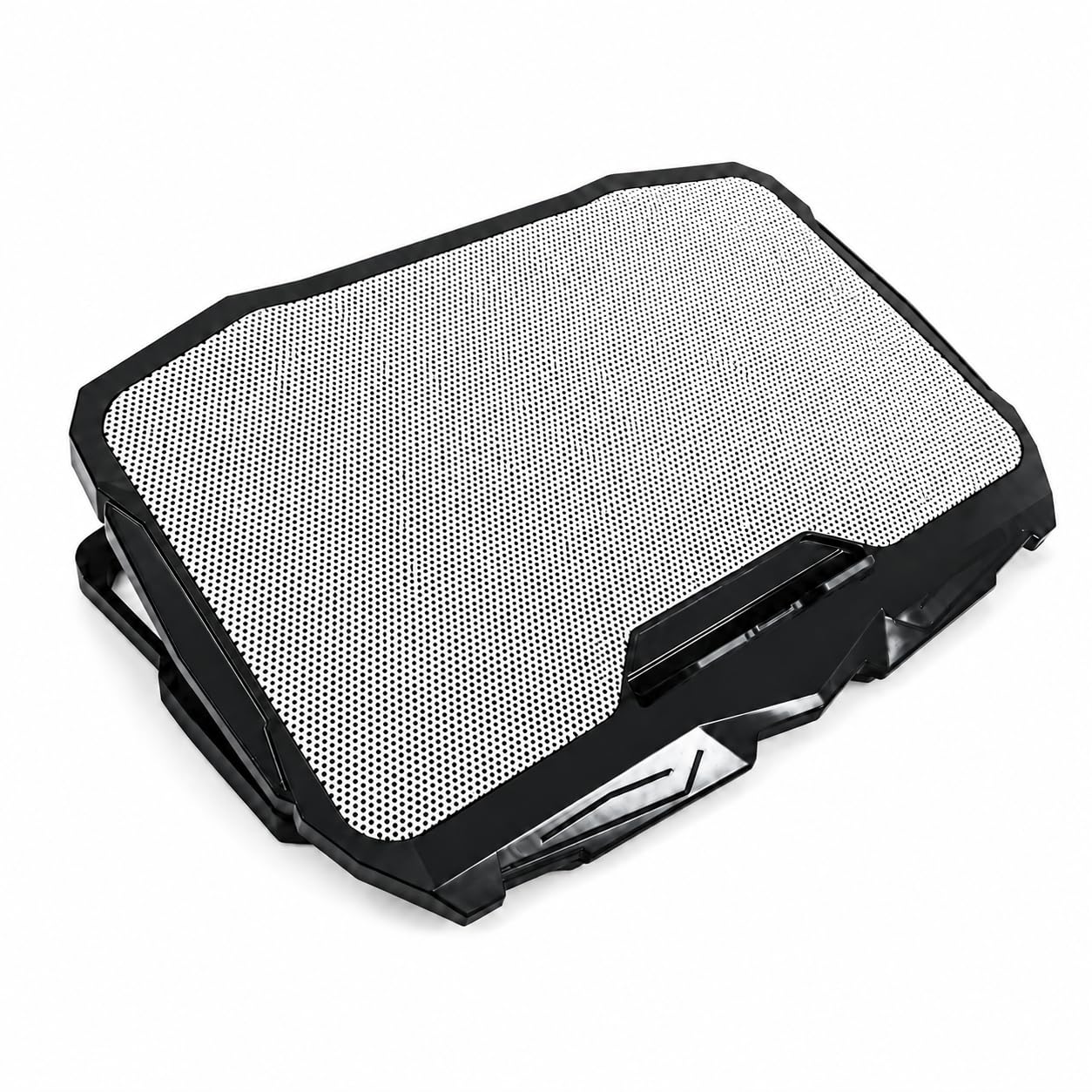 Laptop Cooling Pad with 4 Quiet Fans, USB-Powered Notebook Cooler Stand with LED Light, 7-Level Adjustable Height and Dual USB Ports for Gaming, Study and Office, ZR750, White - image 1