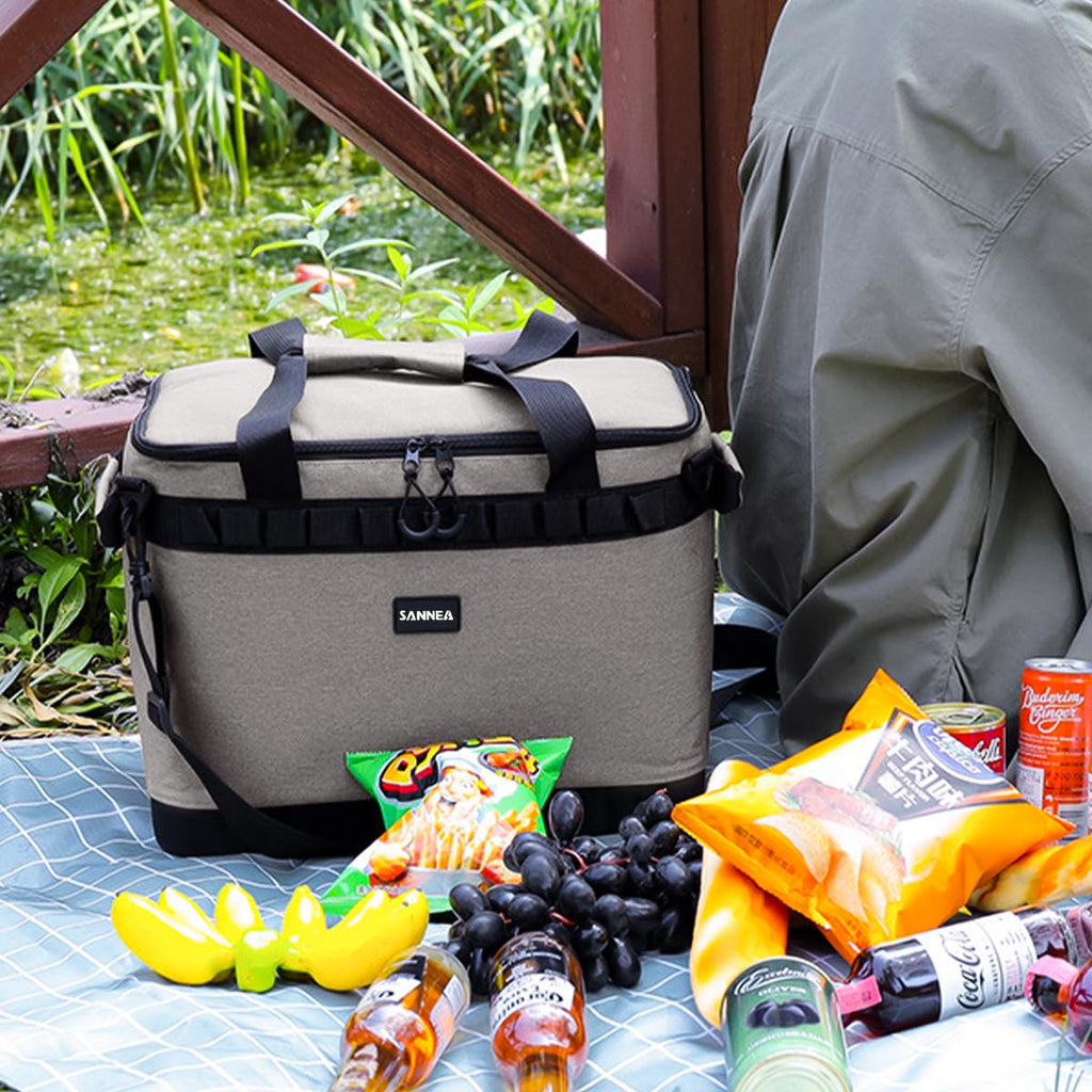 Thermal Lunch Bag Insulated Lunch Box Waterproof Leakproof Food Cooler Storage Tote For Work School Travel Picnic Hot And Cold Food, 26 L, BB-517 (Grey, 26 L) - image 7
