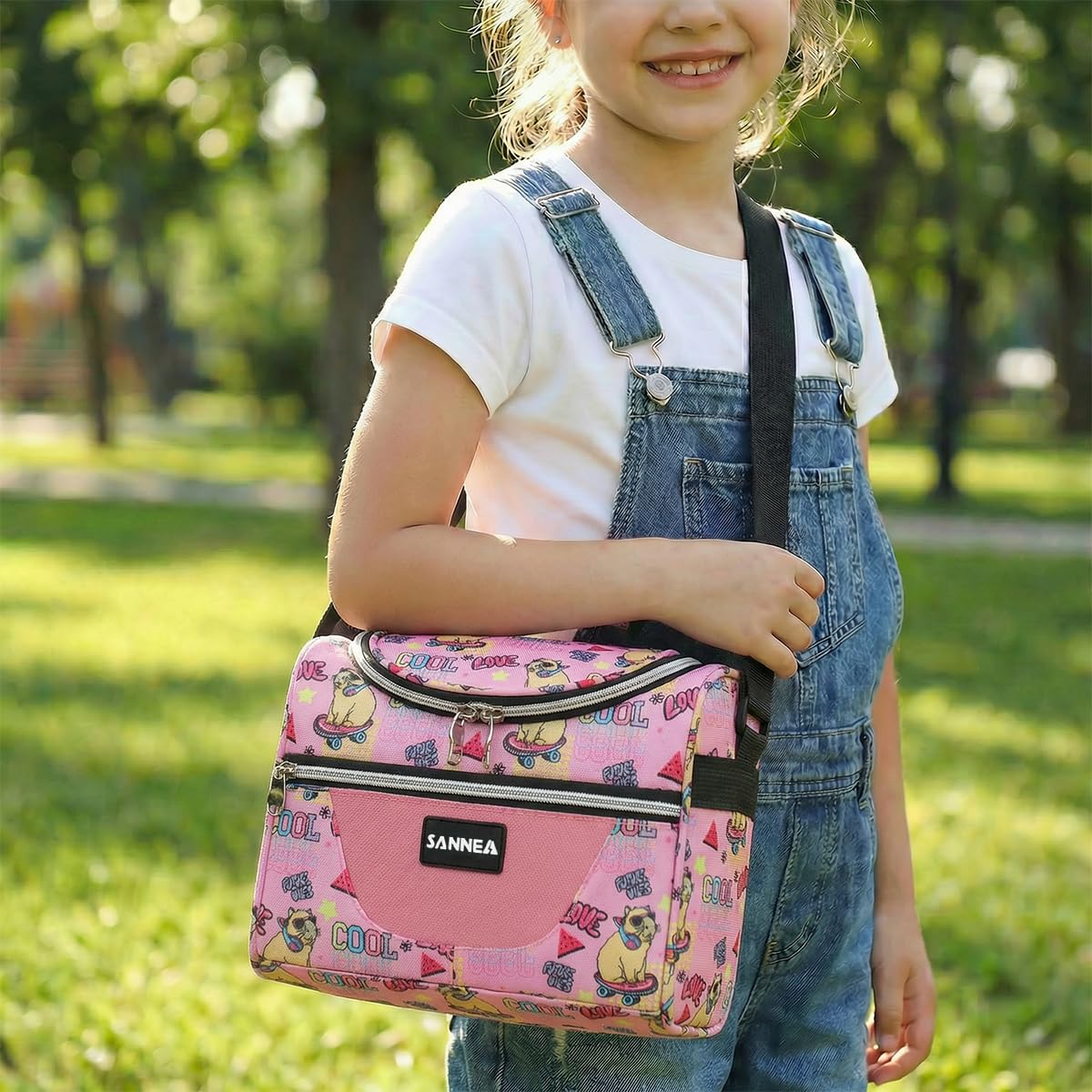 Insulated Lunch Bag 7L, Thermal Cooler Tote with Water-Resistant Design and Leak-Resistant Lining for Work, School, Picnic and Travel, BB-546 (Skater Dog) - image 6