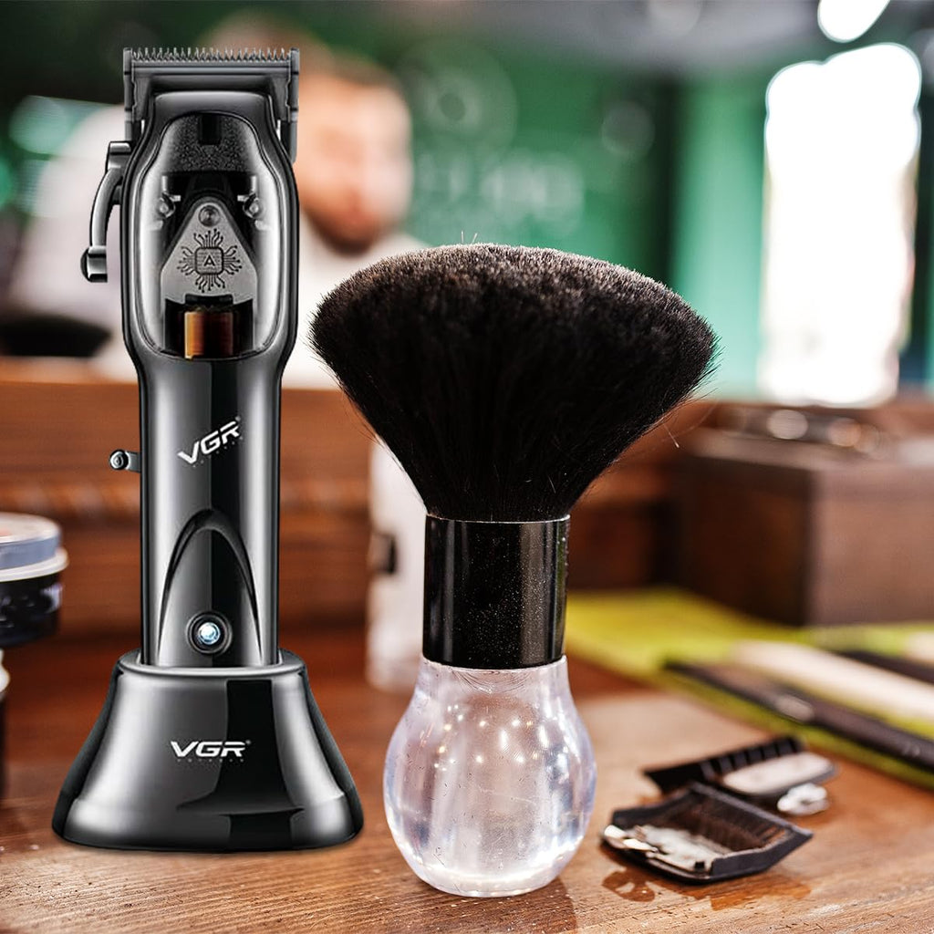 Hair Clipper Beard Trimmer for Men VGR V-653, DLC Coated Blades Adjustable Taper Lever, 100-Min Runtime LED Indicator Stainless Steel (Black) - image 7
