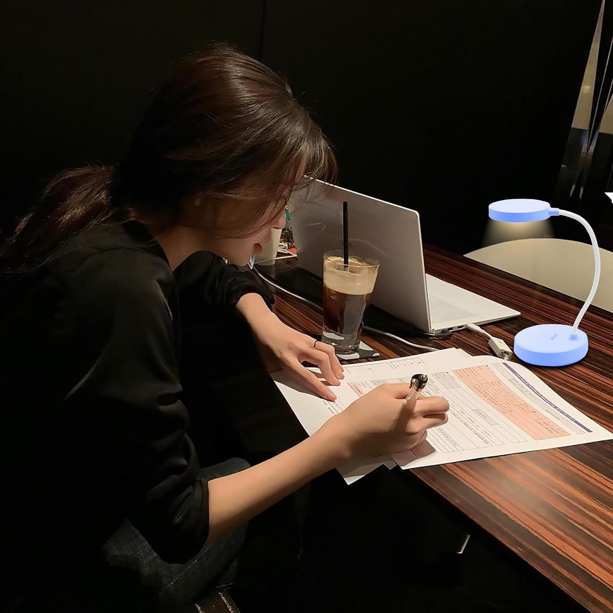 Desk Lamp LED for Study, Foldable Touch-Control Reading Light with Phone Holder, 3 Brightness Levels and Adjustable Head for Bedroom, Home Office and Bedside, EL-332 - image 6