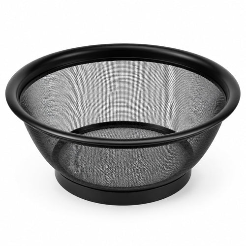 Colander, Stainless Steel Mesh Strainer Basket with Tall Rim, Heavy-Duty Kitchen Drainer for Pasta, Vegetables, Fruit Washing and Food Preparation, Large
