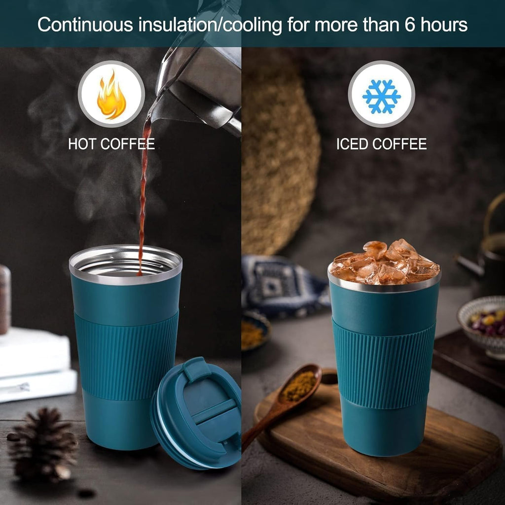Travel Mug Stainless Steel Vacuum Insulated 380ml, Thermal Coffee Cup with Leak-Proof Lid, Double Wall for Hot and Cold Drinks, BPA-Free - image 5