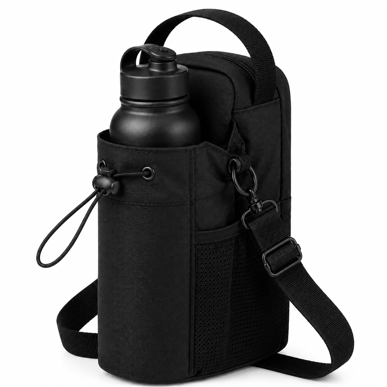 Magnetic Water Bottle Bag for Gym, Heavy-Duty Bottle Holder with Shoulder Strap, Phone and Keys Pockets, Magnetic Gym Bag for Men and Women, BB-607 - image 1