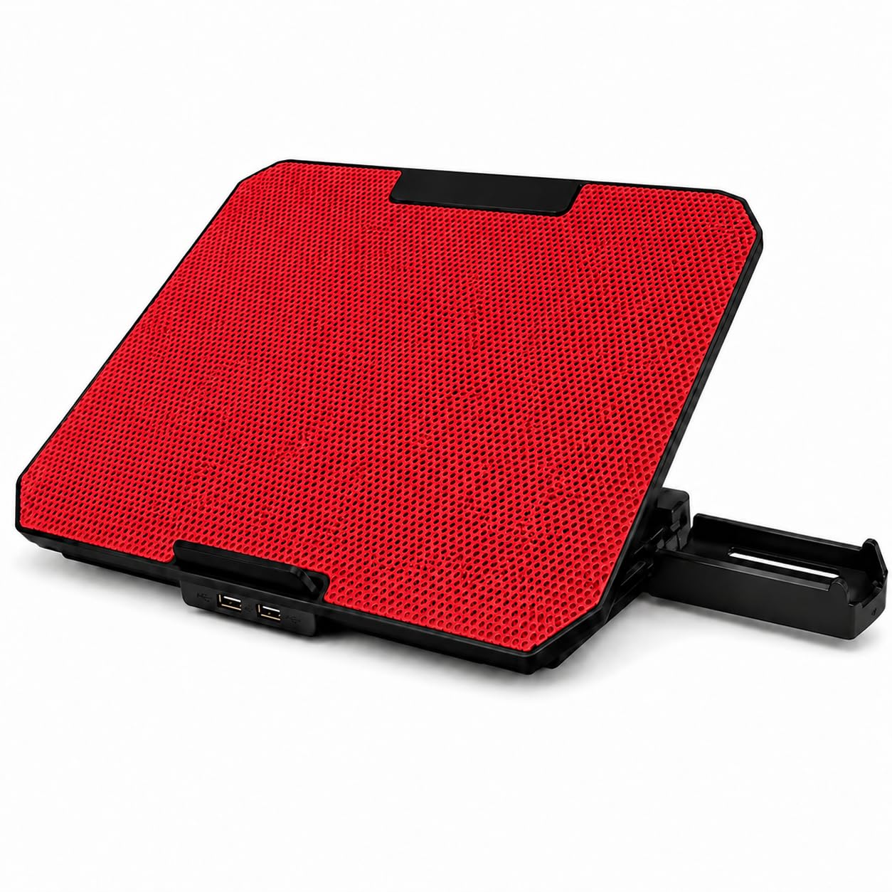 Laptop Cooling Pad, Dual RGB Fans USB Cooler Stand for 12-17 Inch Laptops, Adjustable Angle with Phone Holder, Dual USB Ports, Quiet Anti-Slip Design, Red, ZR700 - image 1