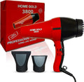 Hair Dryer 1500W, Ionic Blow Dryer with 4 Heat Settings, 2 Speeds, Low-Noise Design, 360° Rotating Cord and Overheat Protection, Black and Red, Model 3800 - image 1