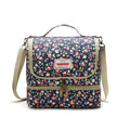 Insulated Lunch Bag 11L Thermal Food Tote, Waterproof Leakproof Wide Opening Lunch Box Bag for Hot Cold Meals Work School Picnic, BB-549 (Navy Floral) - image 1