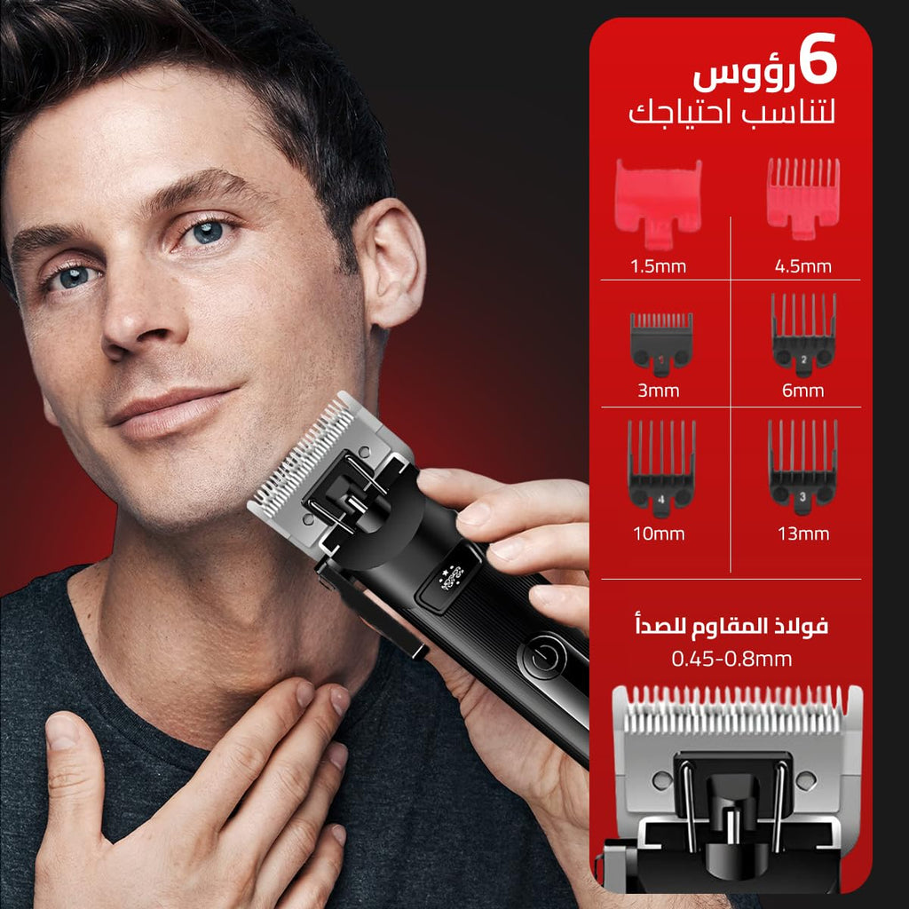 Hair Clipper for Men, Rechargeable Cordless Hair Trimmer with Carbon Steel Blade, Up to 90 Minutes Runtime, Ergonomic Portable Grooming Machine for Hair and Beard, TOP-65 - image 4