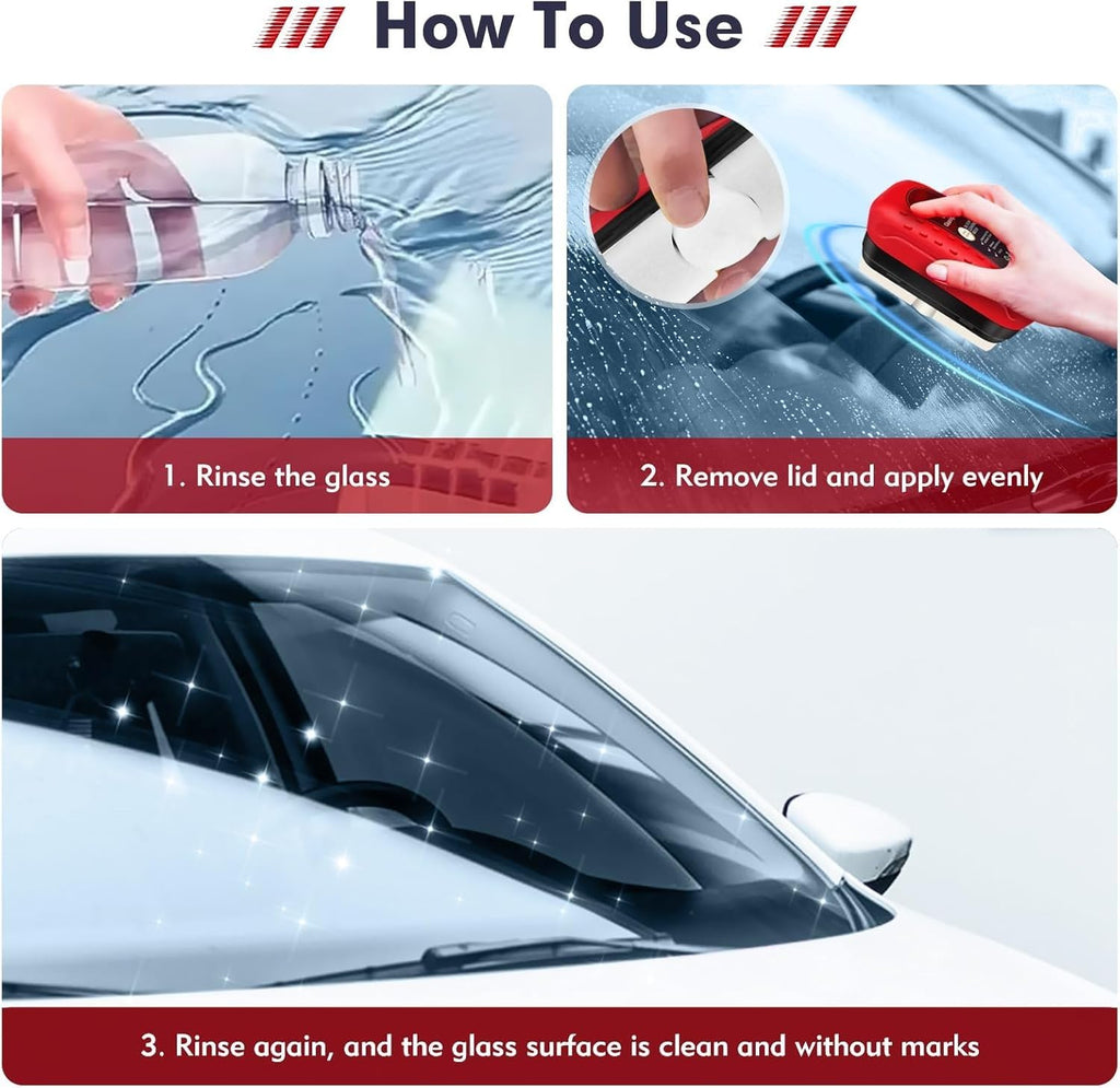 Oil Film Cleaning Brush 120ml - Multifunctional Cleaner for Improved Clarity and Visibility, Anti-Rain Fog Glass Cleaning Board for Windshield Car, Window & Glass, Wiping Tool, T-853 (2 Pcs) - image 4