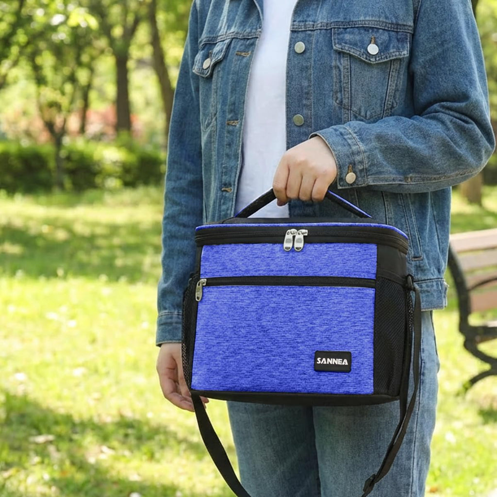 Insulated Lunch Bag 9L, Thermal Cooler Tote with Leak-Resistant Lining for Hot and Cold Food, Reusable Meal Carrier for Work, School, Picnic and Travel, BB-520 (Blue) - image 6