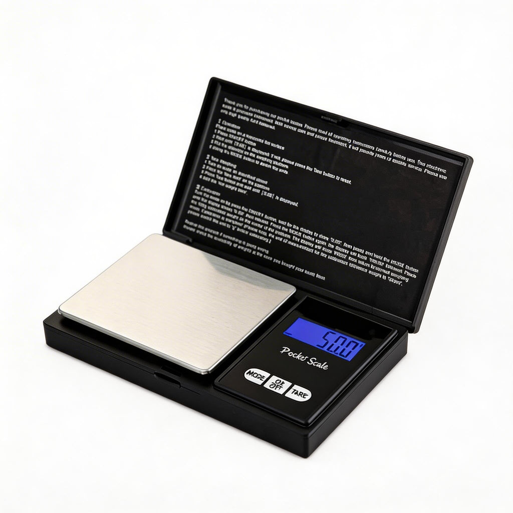 Digital Pocket Scale 500g x 0.1g, Mini Jewelry Gram Scale with LED Display and Stainless Steel Platform for Gold, Silver, Coins and Small Items, Black and Silver - image 1