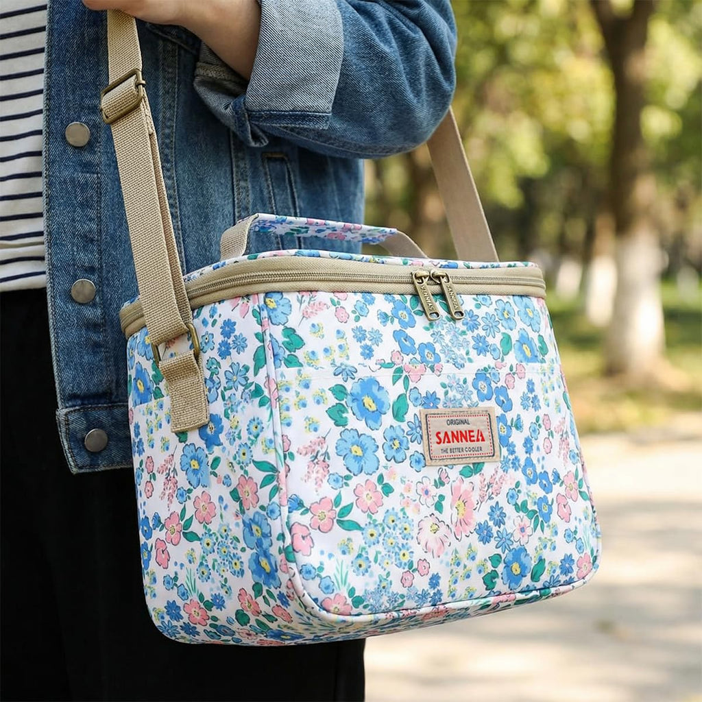 Insulated Lunch Bag 7.5L, Thermal Cooler Tote with Leak-Resistant Lining for Hot and Cold Food, Reusable Meal Bag for Work, School, Picnic and Travel, BB-548, Pastel Floral - image 5