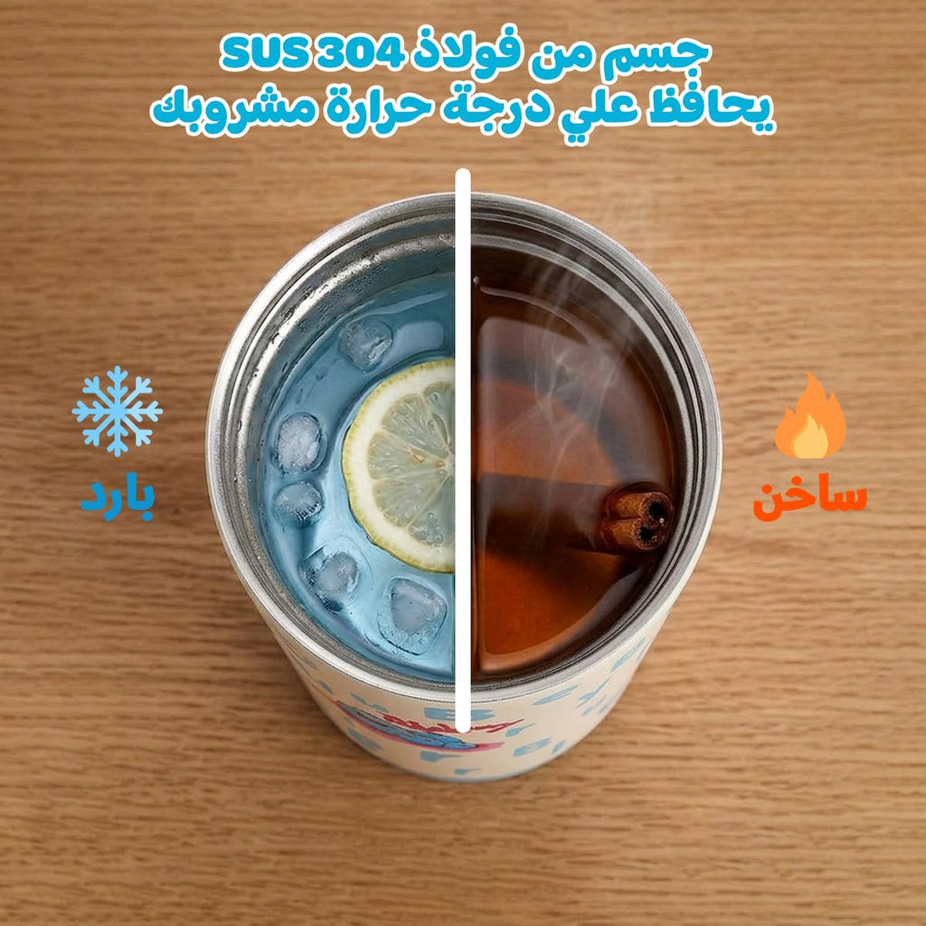 Thermal Mug 500ml, Stainless Steel Vacuum Insulated Coffee Cup with Digital Temperature Display, Leakproof Lid and Carry Handle for Hot and Cold Drinks, Travel, Office and Car, F-1412 Blue - image 5