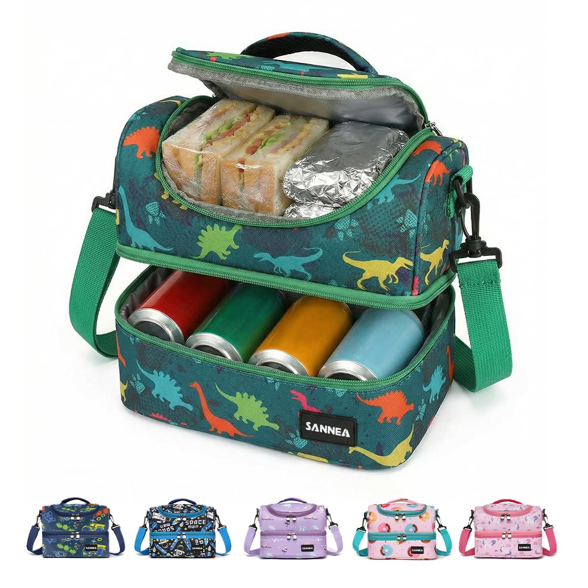 Lunch Bag 7 L, Insulated Thermal Cooler Tote, Waterproof Leakproof Reusable Food Carrier for Hot and Cold Meals, Work, School, Picnic and Travel, BB-541 (Green) - image 1