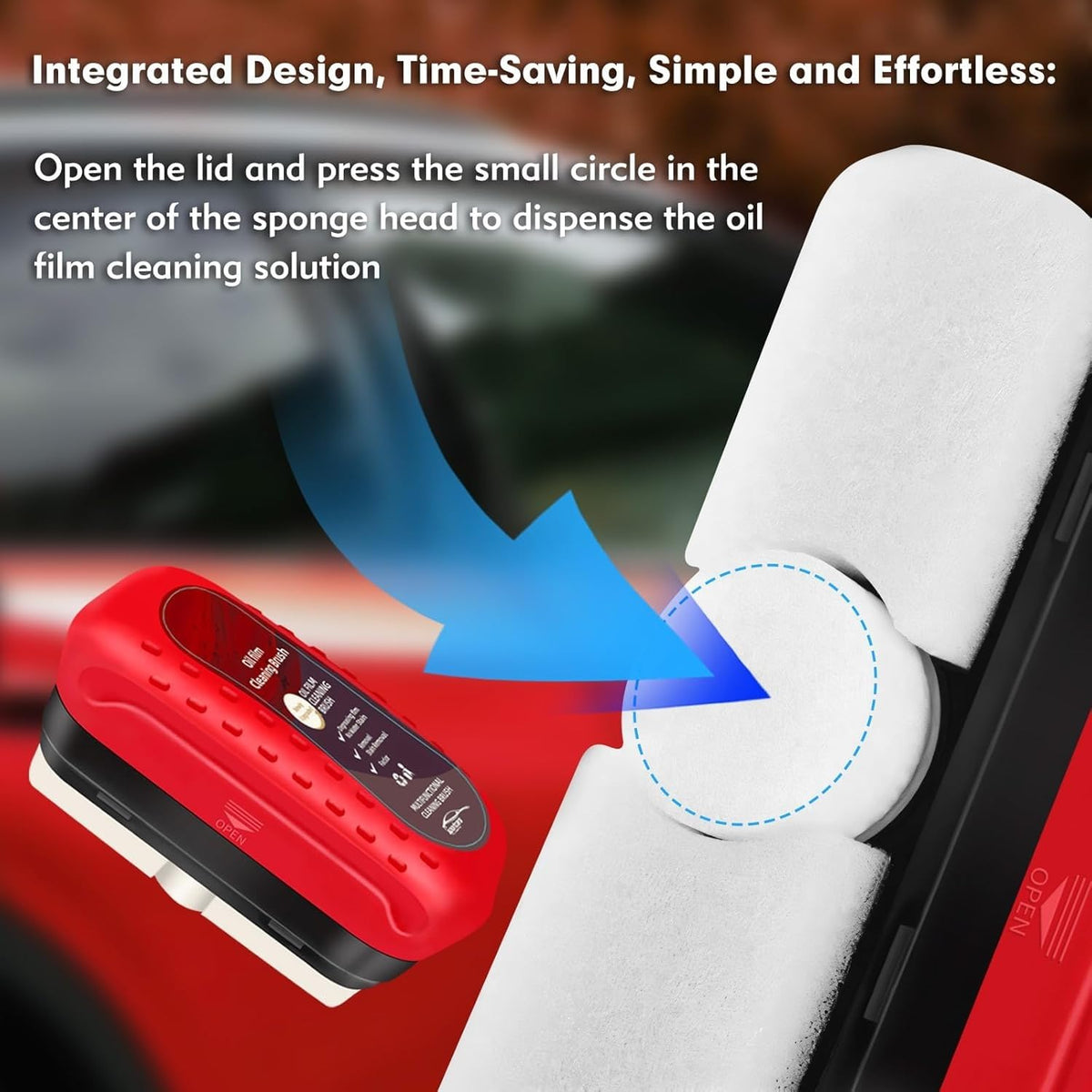 Oil Film Cleaning Brush 120ml - Multifunctional Cleaner for Improved Clarity and Visibility, Anti-Rain Fog Glass Cleaning Board for Windshield Car, Window & Glass, Wiping Tool, T-853 (2 Pcs) - image 5