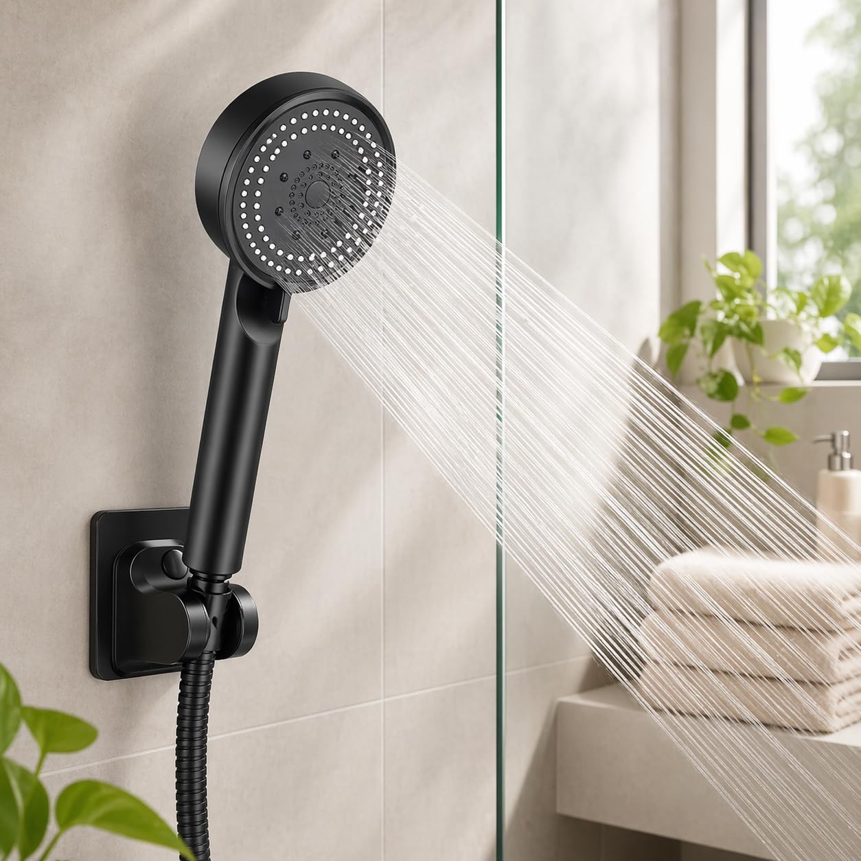 Shower Head High Pressure Handheld 5 Spray Modes Adjustable Settings Bathroom Hand Sprayer for Customised Water Flow and Comfort - image 7