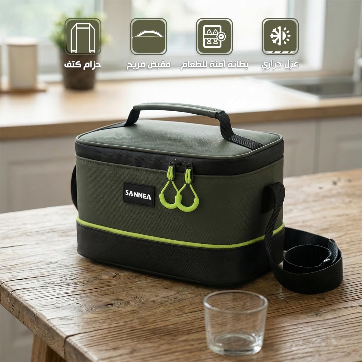 Insulated Lunch Bag 6L, Compact Thermal Cooler Tote with Leak-Resistant Lining and Water-Resistant Carry Design for Work, School, Picnic and Travel, BB-560 - image 2