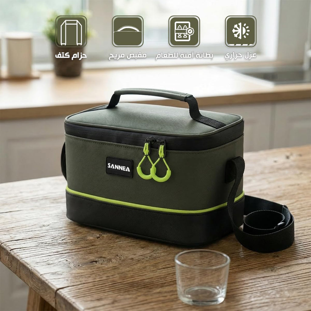 Thermal Lunch Bag Insulated 6 L, Leak-Resistant Food Cooler Tote, Water-Resistant Lunch Box Bag for Work, School, Picnic, Meal Prep Storage, hanso, BB-560 - image 2