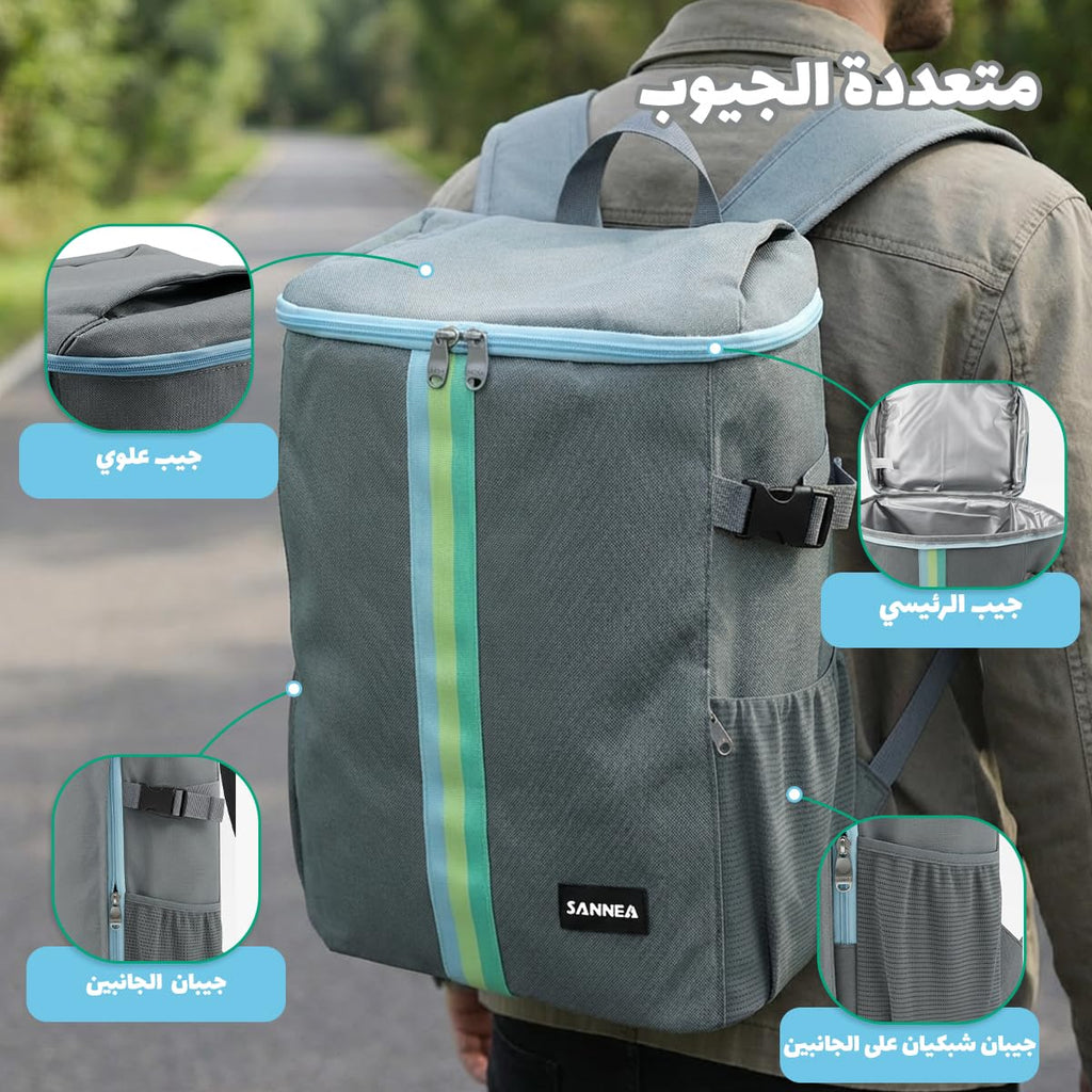 Insulated Lunch Bag 23L, Large Thermal Cooler Tote with Leak-Resistant Lining and Water-Resistant Design for Work, School, Picnic, Beach and Travel, BB-530 - image 4