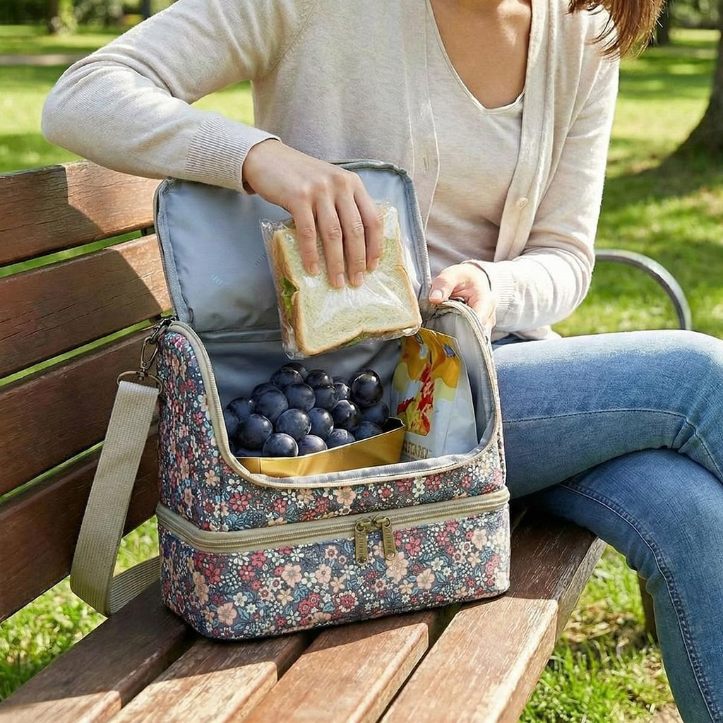 Insulated Lunch Bag 11L, Wide Opening Thermal Food Tote with Water-Resistant Design and Leak-Resistant Lining for Hot and Cold Meals, Work, School and Picnic, BB-549 (Ditsy Floral) - image 6