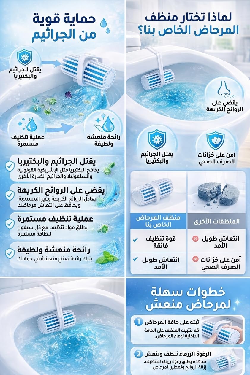 Toilet Deodorizer, 2-Piece Toilet Bowl Freshener for Everyday Bathroom and Washroom Odor Control, Easy-to-Use Toilet Fragrance Set - image 4