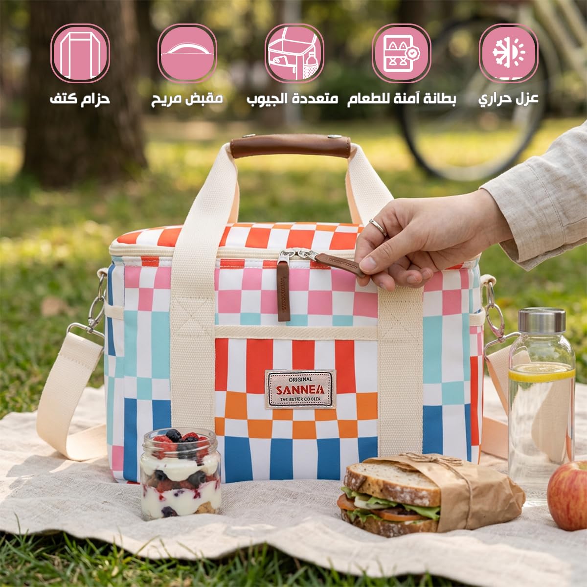 Lunch Bag 15 L, Insulated Thermal Cooler Tote, Waterproof Leakproof Food Storage for Hot and Cold Meals, Work, School, Picnic and Travel, BB-553 - image 2