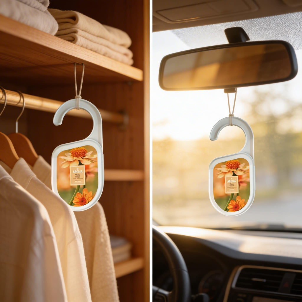 Air Freshener With Hanger, Closet Freshener for Drawers, Wardrobes, Bathrooms, Cars and Rooms, Long Lasting Hanging Deodorizer (Tokyo Citrus) - image 5