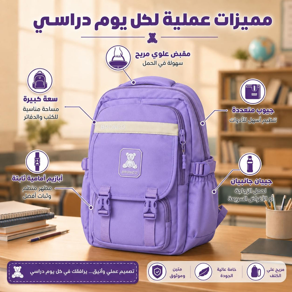 School Backpack for Boys, Large Capacity Lightweight Nylon Bookbag with Multiple Pockets, Breathable Wear-Resistant Student Bag for School, Daily Use and Travel - image 5