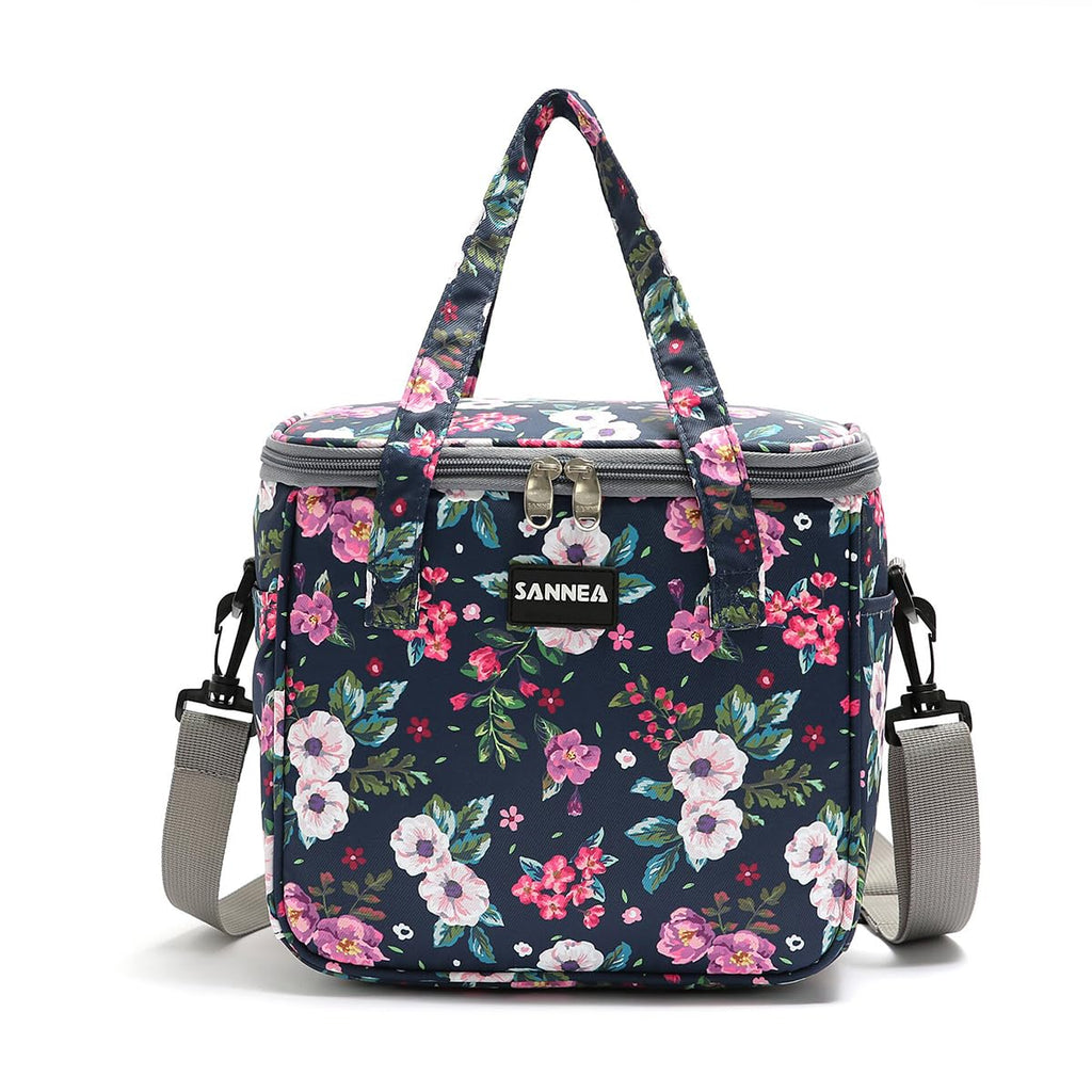 Lunch Bag 7 L, Insulated Thermal Cooler Tote, Waterproof Leakproof Reusable Food Carrier for Hot and Cold Meals, Work, School, Picnic and Travel, BB-547 (Floral) - image 1