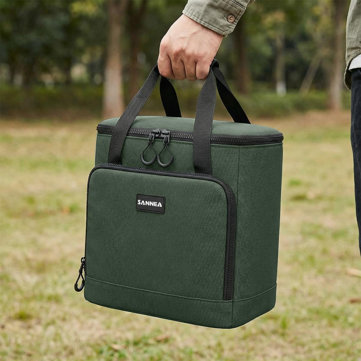 Insulated Lunch Bag 18L, Large Thermal Cooler Tote with Leak-Resistant Lining and Water-Resistant Design for Work, School, Picnic, Beach and Travel, BB-563, (Green) - image 6