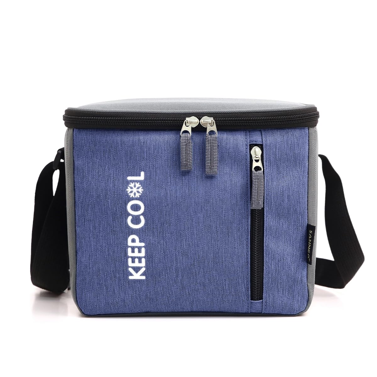 Insulated Lunch Bag 8L, Thermal Cooler Tote with Leak-Resistant Lining and Water-Resistant Exterior, Reusable Food Carrier for Work, School, Picnic and Travel, BB-525, Dark Blue - image 1