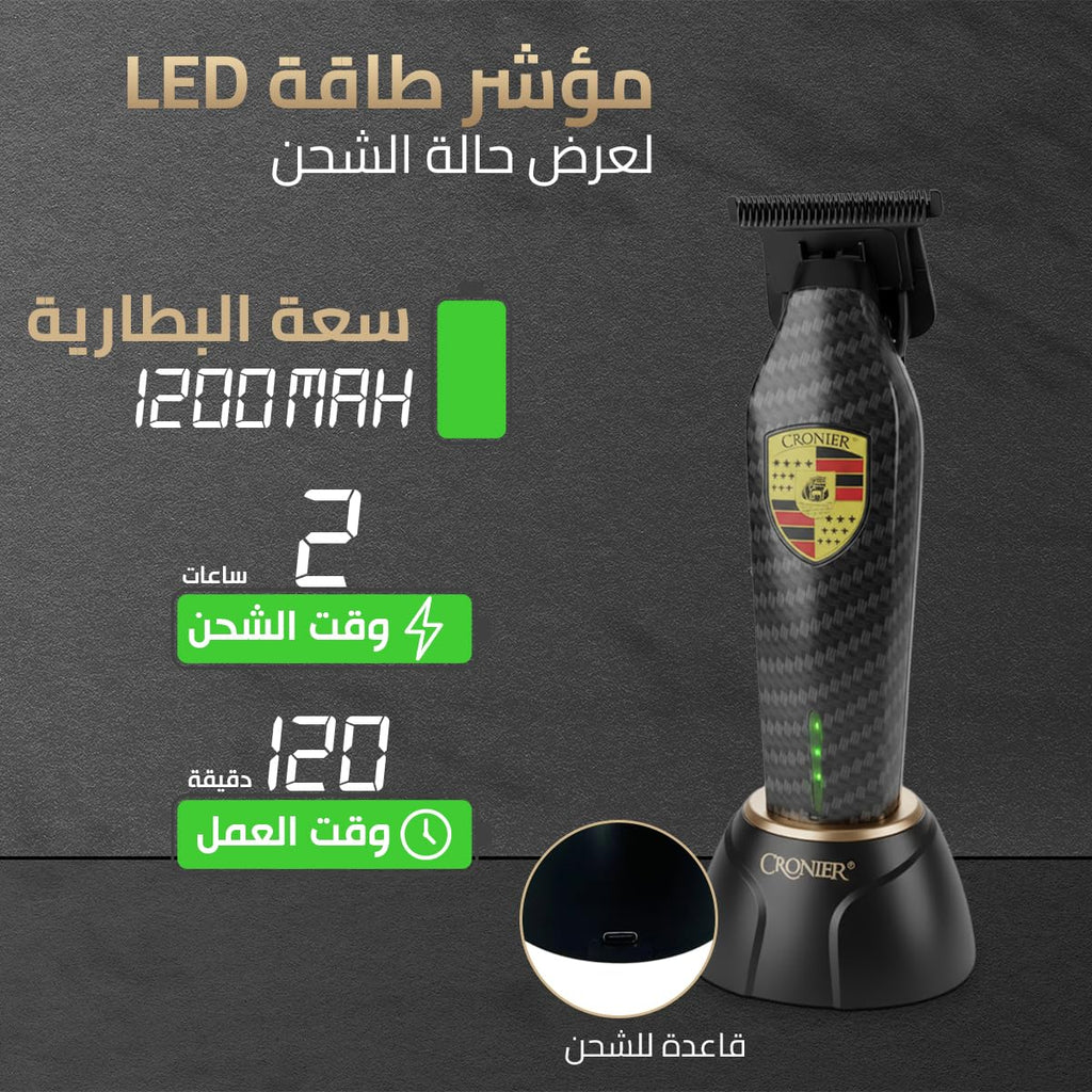 Hair Clipper for Men, stainless steel, cordless, rechargeable, for Gym Travel Work Home - image 5