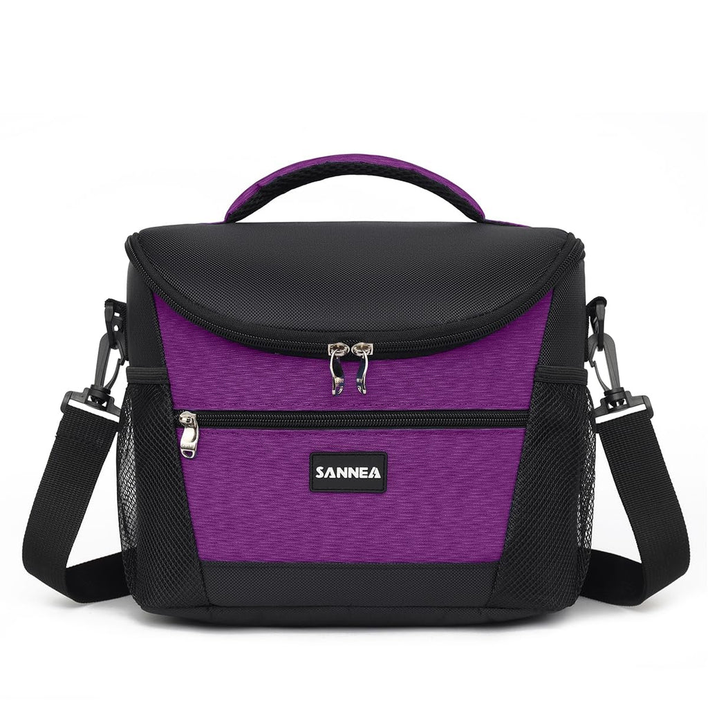 Lunch Bag Thermal Insulated Bag Food Cooler 9 L Waterproof Leakproof Lunch Box Tote for Hot and Cold Meals Work School Picnic Travel, BB-521 (Purple) - image 1