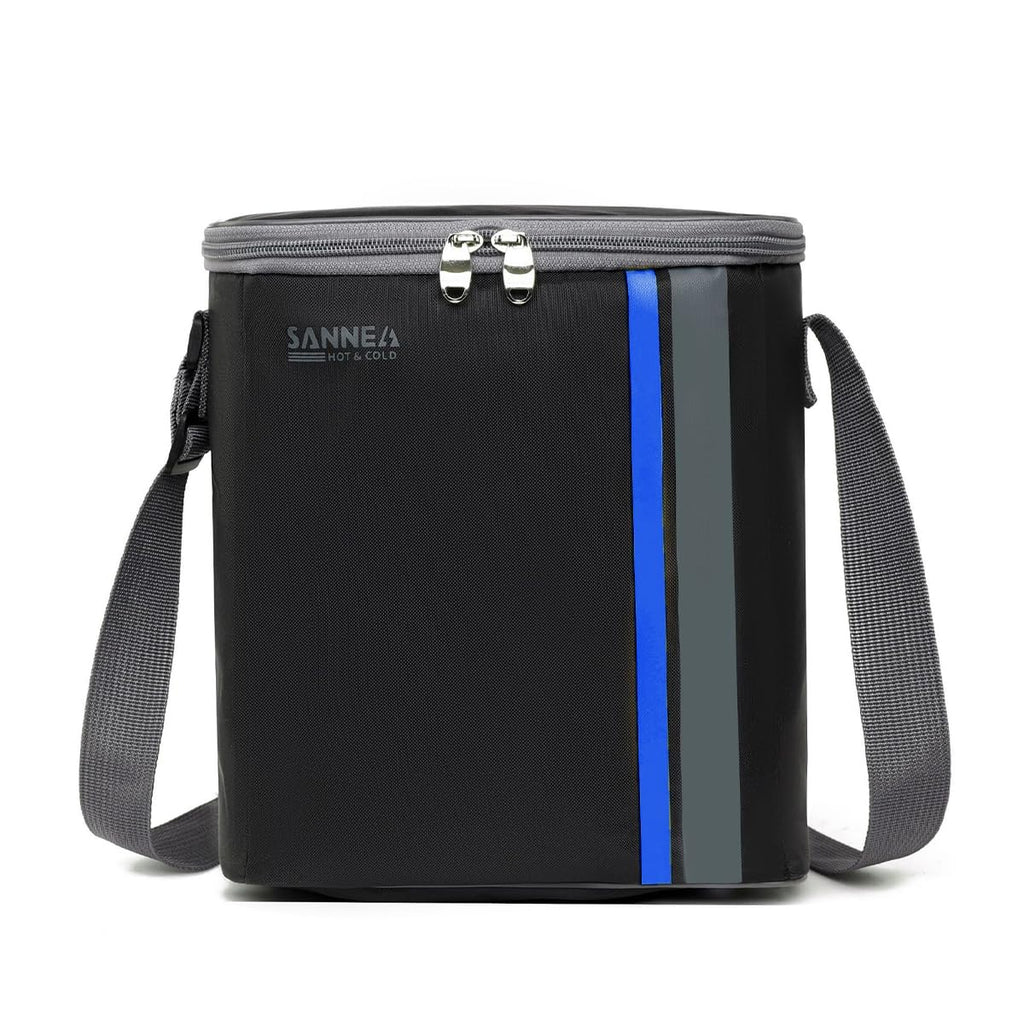 Insulated Lunch Bag 16L Thermal Cooler Bag for Food, Waterproof Leakproof Lunch Box Carrier for Work School Travel Picnic, BB-570 (Black/Blue) - image 1