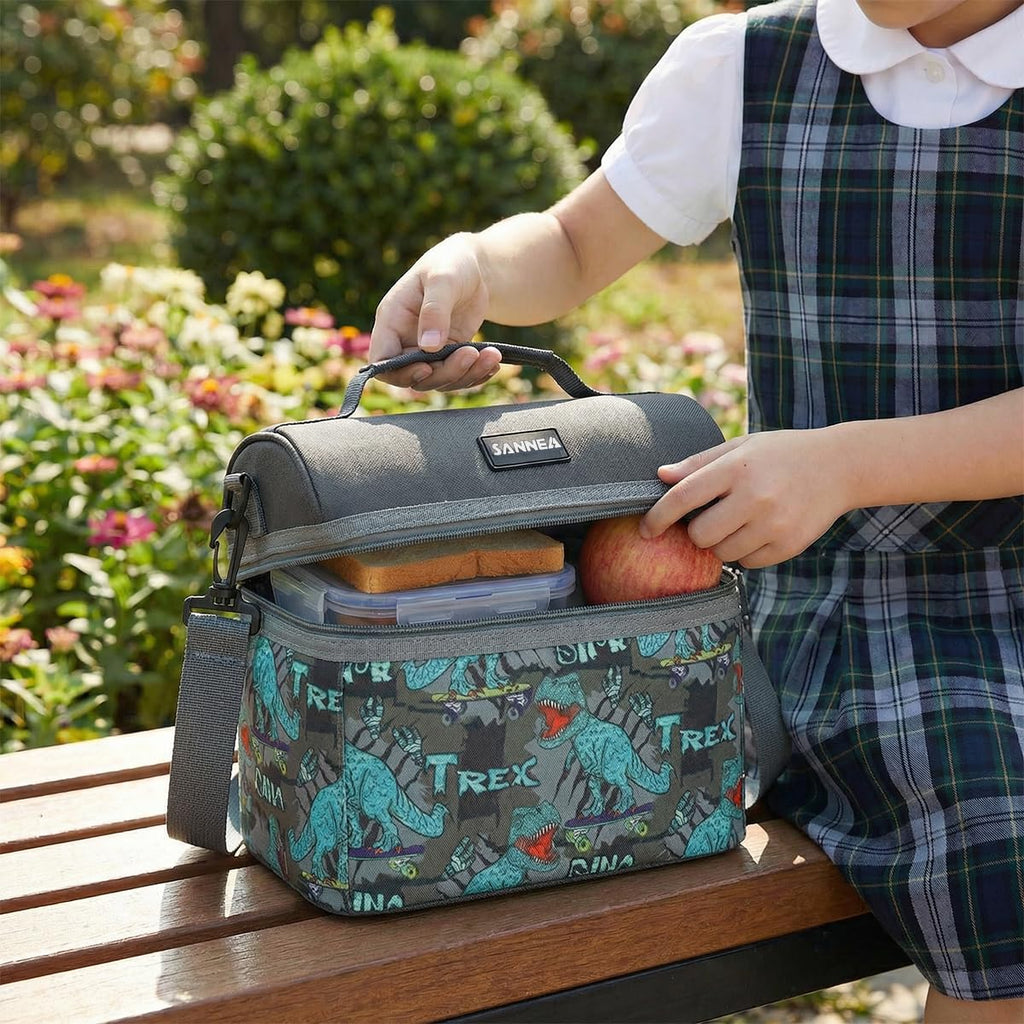 Insulated Lunch Bag 8L Thermal Cooler Bag, Waterproof Leakproof Lunch Box Tote for Hot Cold Food Storage, School Work Picnic Travel, BB-545 (T-Rex) - image 5