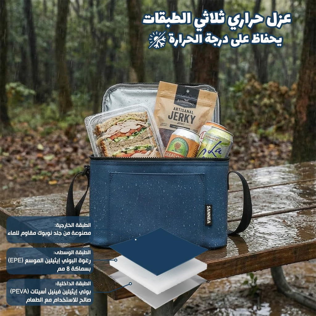 Lunch Bag 6 L, Insulated Thermal Cooler Tote, Waterproof Leakproof Food Storage for Hot and Cold Meals, Work, School, Picnic and Travel, Blue Car Design, BB-573, Blue - image 4