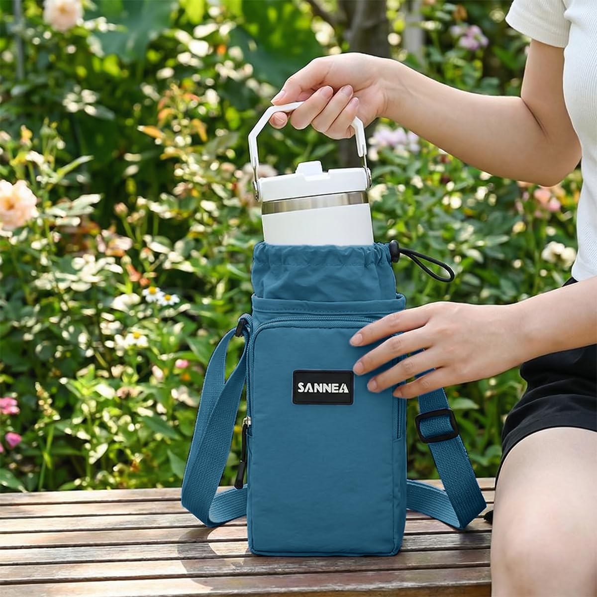 Insulated Lunch Bag 1L Thermal Food Cooler Tote, Waterproof Leakproof Small Lunch Box Bag for Work School Office Travel Picnic, BB-533 (Blue) - image 6