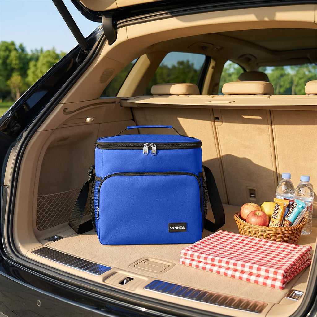 Insulated Lunch Bag 12L Thermal Cooler Tote, Waterproof Leakproof Lunch Box Carrier for Hot Cold Food Work School Picnic Travel, BB-544 (Blue) - image 6
