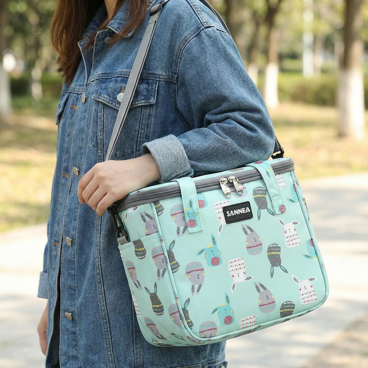 Lunch Bag 7 L, Insulated Thermal Cooler Tote, Waterproof Leakproof Reusable Food Carrier for Hot and Cold Meals, Work, School, Picnic and Travel, BB-547 (Cute Animals) - image 6