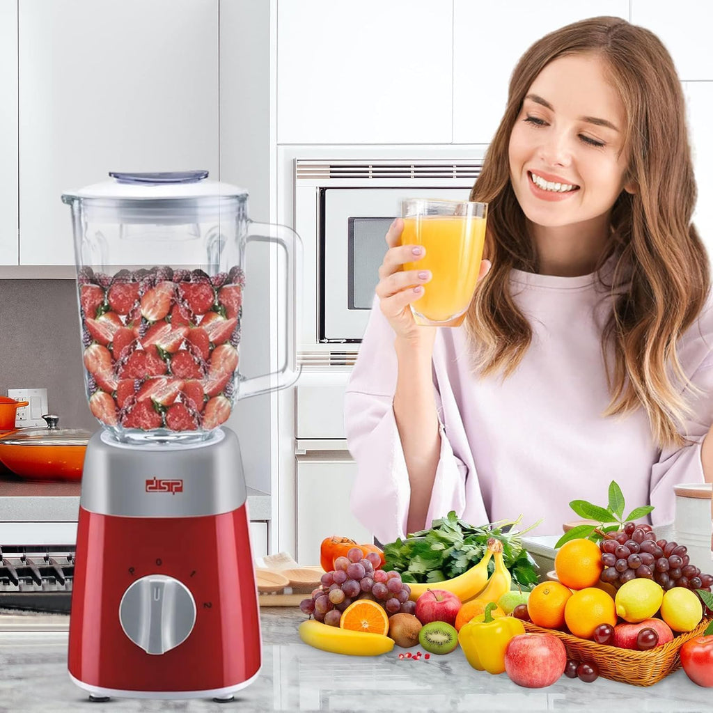 Blender 500W with 1.5L Glass Jar, 2-Speed Countertop Smoothie Maker with Pulse Function, Stainless Steel Blades and Ice Crushing, KJ2038 - image 6