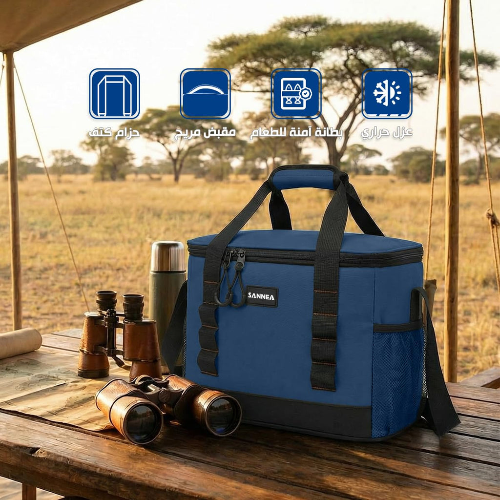 Insulated Lunch Bag 12L, Large Thermal Cooler Tote with Leak-Resistant Lining for Hot and Cold Meals, Reusable Lunch Box Carrier for Work, School, Picnic and Travel, BB-565, Blue - image 2