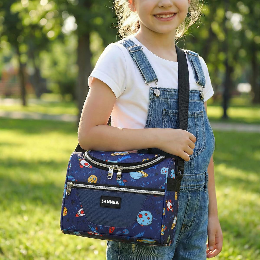 Insulated Lunch Bag 7L Thermal Food Cooler, Waterproof Leakproof Lunch Tote for Hot Cold Meals Work School Picnic Travel, BB-546 (Space) - image 6