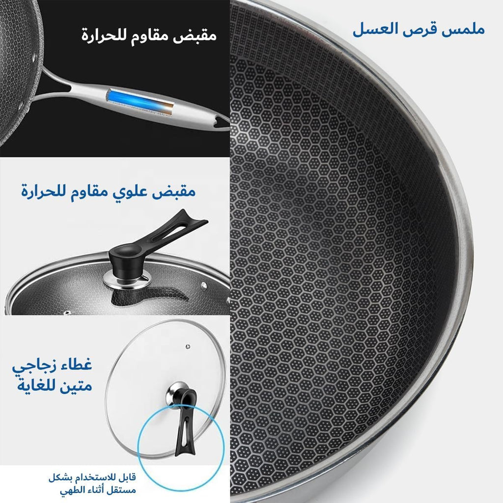 Non-Stick Frying Pan 32cm with Lid, Deep Cooking Pan for Gas Stoves with Heat-Resistant Soft-Touch Handle, Easy-Clean Cookware for Frying, Sautéing and Family Meals - image 4