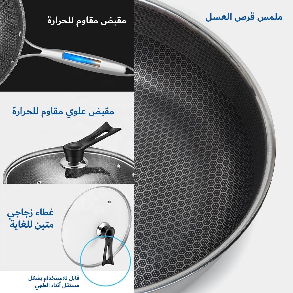 Non-Stick Frying Pan 32cm with Lid, Deep Cooking Pan for Gas Stoves with Heat-Resistant Soft-Touch Handle, Easy-Clean Cookware for Frying, Sautéing and Family Meals - image 4