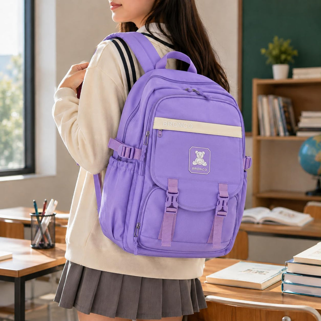 School Backpack for Boys, Large Capacity Lightweight Nylon Bookbag with Multiple Pockets, Breathable Wear-Resistant Student Bag for School, Daily Use and Travel - image 7