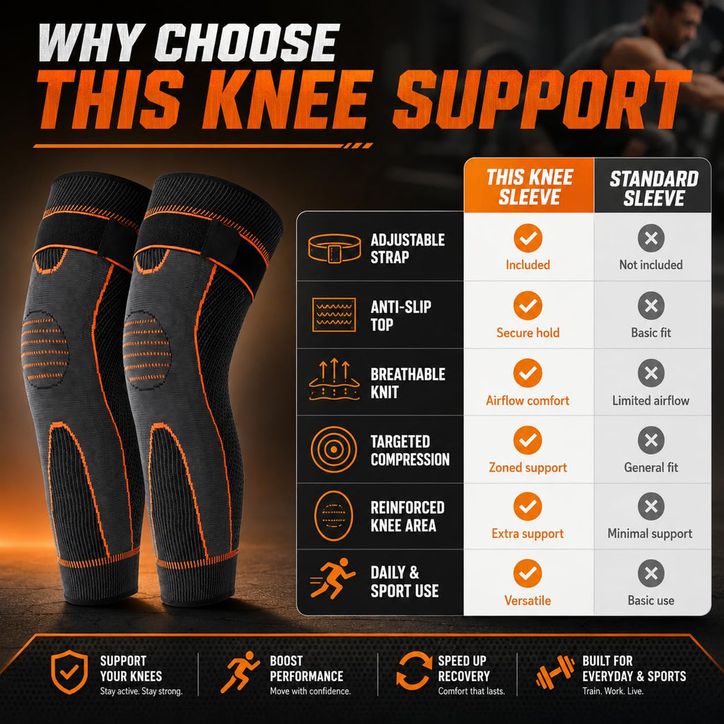 Knee Support Sleeve with Artemisia Argyi, Adjustable Breathable Non-Slip Thermal Knee Warmer Pad for Men and Women, Walking, Standing and Light Activity, Black, SBK-4674 - image 4