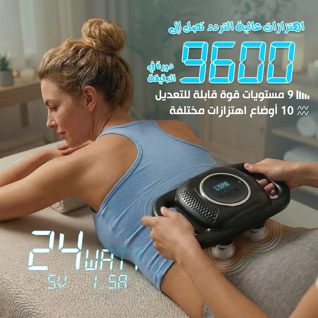 Massage Gun, Handheld Deep Tissue Body Massager with 6 Interchangeable Heads, Low-Noise Portable Percussion Device for Shoulders, Arms, Legs and Calves, TY-M8A/B - image 5