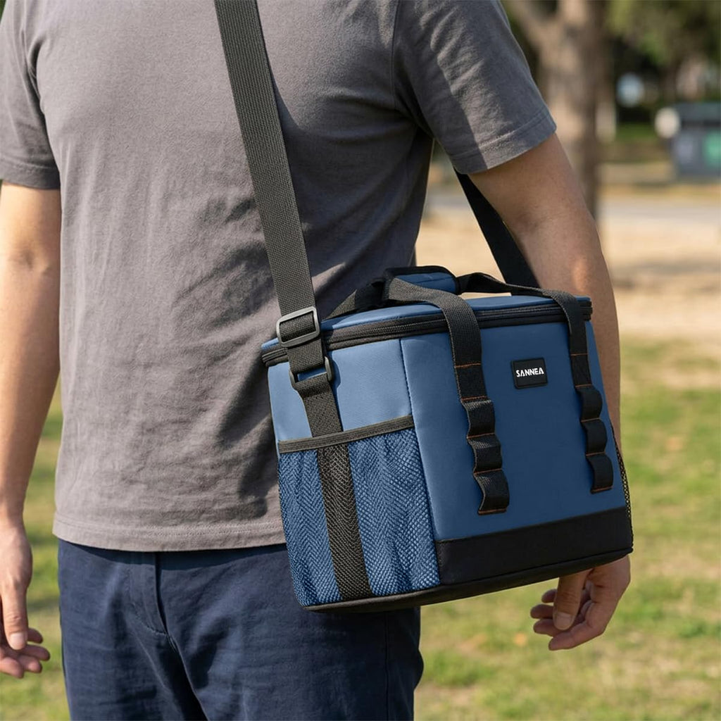 Insulated Lunch Bag 12L, Large Thermal Cooler Tote with Leak-Resistant Lining for Hot and Cold Meals, Reusable Lunch Box Carrier for Work, School, Picnic and Travel, BB-565, Blue - image 6