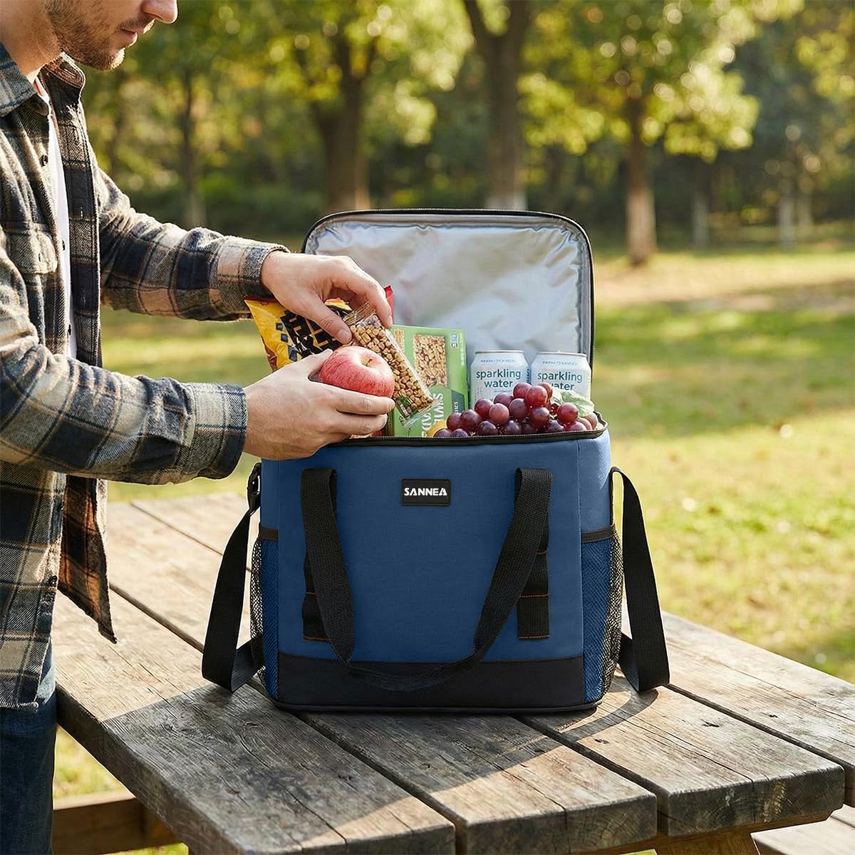 Lunch Bag 12 L, Insulated Thermal Cooler Tote, Waterproof Leakproof Food Storage for Hot and Cold Meals, Work, School, Picnic and Travel, BB-565 (Blue) - image 5